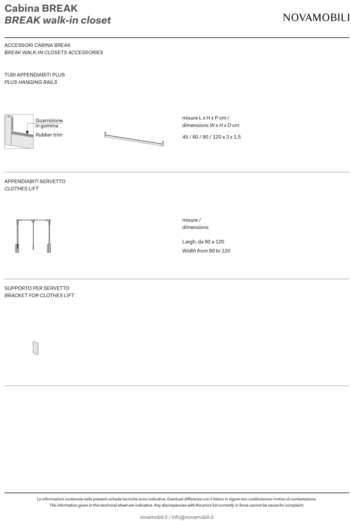 break misure Cabina Armadio 04