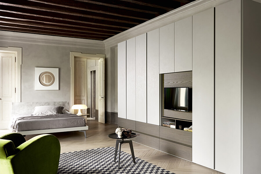 Armadio battente per arredare camera letto confortevole e chic