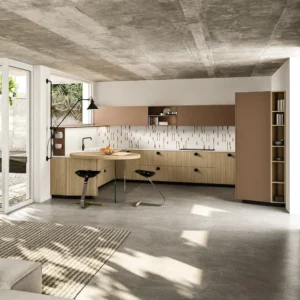 Cucina in finitura Rovere Cannettato Orbita Snaidero 01 1000x 1000