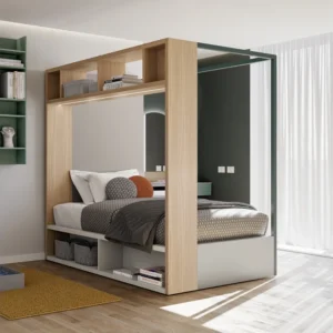 Letto a baldacchino e cameretta con armadio scorrevole Beam Cityline 01 1000x 1000