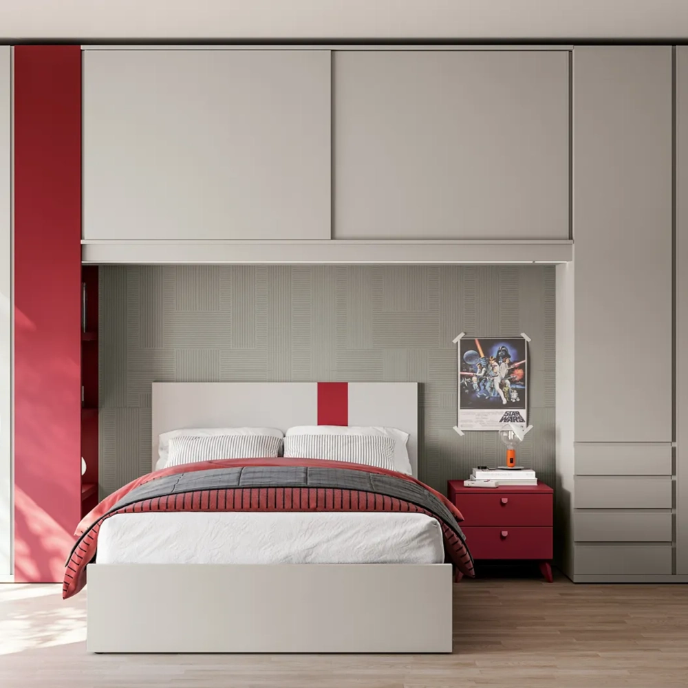 armadio a ponte scorrevole Qik e postazione gaming, doimo Cityline 01 1000x 1000