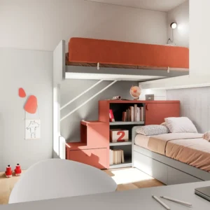 Smart Cityline, cameretta con letto a soppalco scorrevole