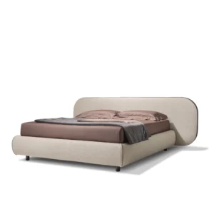Letto matrimoniale imbottito con testata curva B-Curve di Twils 01 1000x 1000