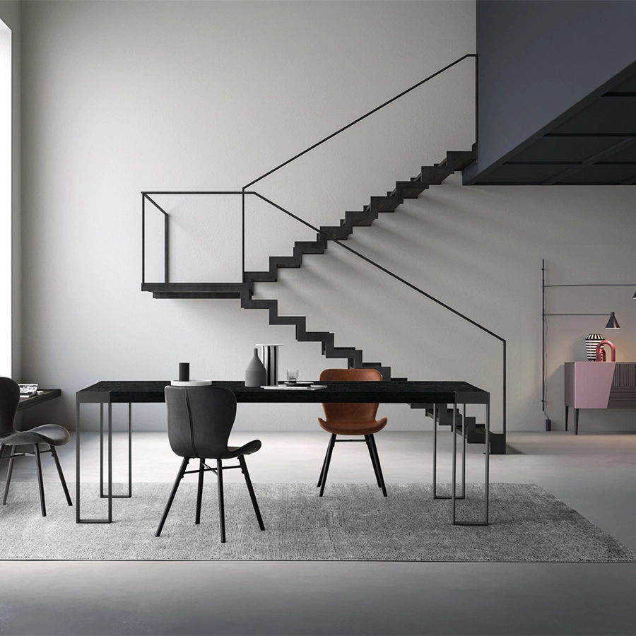 tavolo massello gambe metallo Frame 01 900x900